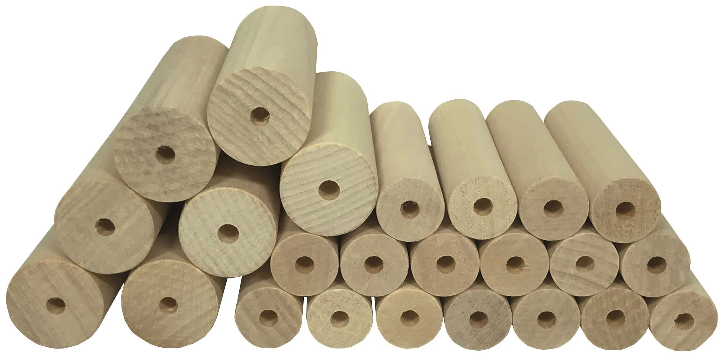 Drechselholz Linde 17 Stk Ø 20mm, 7 Stk Ø 30mm